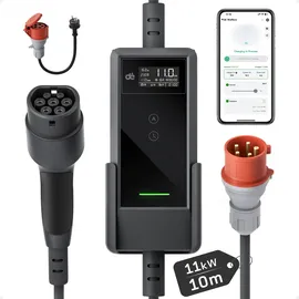 dé Ladekabel Typ 2 11kW 10 m