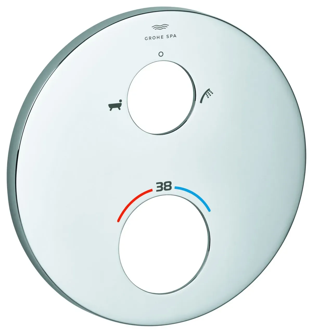 GROHE Rosette 49247 rund für Thermostat-FMS cool sunrise gebürstet, 49247GN0 49247GN0