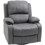 Homcom Relaxsessel mit Liegefunktion, Wippfunktion, Drehbarer Liegesessel mit Getränkehalter, für Wohnzimmer,