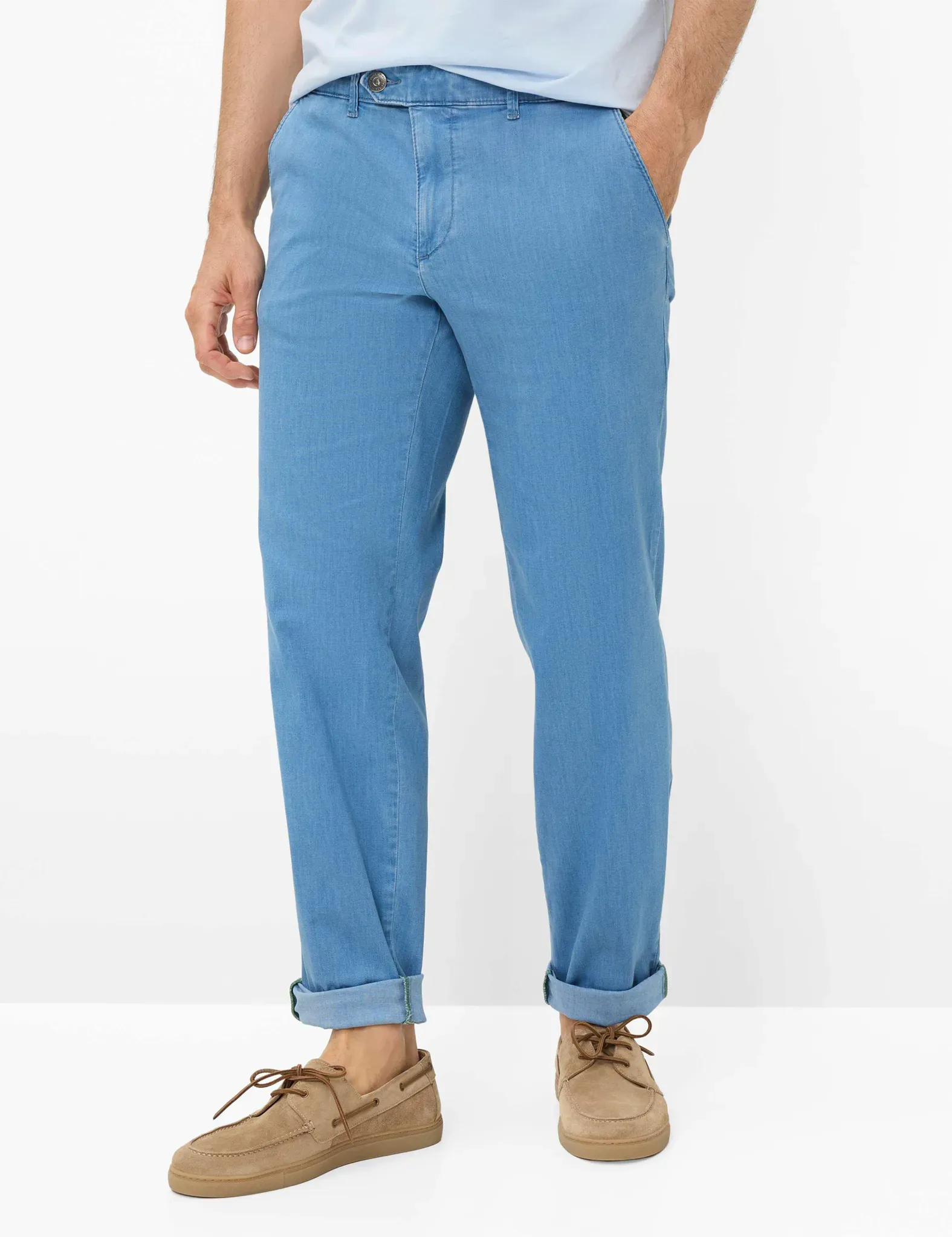 Eurex by Brax Herren Chino Style JIM BLEACHED, denim hellblau, Gr. 31U