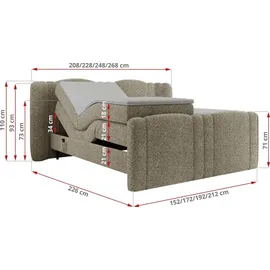 mks möbel FORTINA 200 x 200 cm Beige