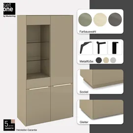 Set One by Musterring Standvitrine Reno 92 x 42 x 185 cm Braun