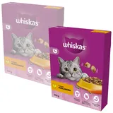 whiskas Adult 6x300 g Trockenvollnahrung mit Huhn für ausgewachsene Katzen