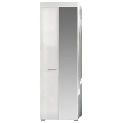 Amira Kleiderschrank 2 Türen, weiss, weiss hochglanz.