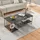 [en.casa] Couchtisch Klibro 120x60x42 cm Marmoroptik, schwarz/Goldfarben