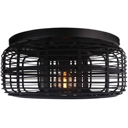BRILLIANT Crosstown Deckenleuchte 45cm holz dunkel/schwarz Innenleuchten,Deckenleuchten,-dekorativ   1x A60, E27, 40W, geeignet für Normallampen (nicht enthalten)   Für LED-Leuchtmittel geeignet