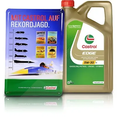 Castrol 5 L EDGE 5W-30 LL inkl. Blechschild [Hersteller-Nr. 15669E]