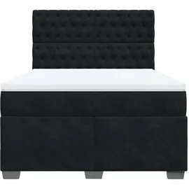 vidaXL Boxspringbett 140 x 200 cm Schwarz