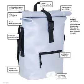 Elephant Gin Time Bag Rucksack Silber