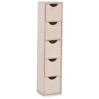 Zeller Regal 5 Schubladen 60 x 12 x 13 cm Natur
