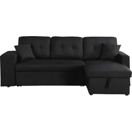 Habitat et Jardin Ecksofa reversibel mit Schlaffunktion Axel - 3-Sitzer - Schwarz