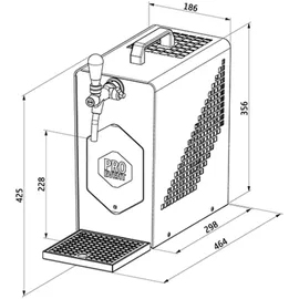 BieTal BieTal® Bierzapfanlage Bierkühler Zapfanlage 30 L/h KOMPLETTSET - 5 Liter Adapter 2 Kg CO2