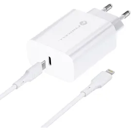 forcell NETZ-Ladegerät mit USB Typ C und iPhone-Anschluss Ladekabel