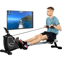 Rudergerät Venn - Fitness - Bluetooth - App kompatibel - Wartungsarm schwarz No Size