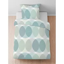 Bettwäsche BIBERNA Gr. 3, blau (aqua), B/L: 155cm x 220cm, , Lyocell, B/L: 80cm x 80cm, Lyocell, 100% Lyocell TENCEL, Bettwäsche