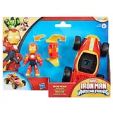 Hasbro Iron Flitzer Action-Figur & Fahrzeug, 2-in-1 Spielset mit Sammelfigur und Spielzeugauto