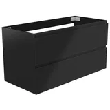 duschspa Waschtisch Unterschrank Badschrank Waschbeckenunterschrank Waschtischunterschrank, Hochglanz, Hängeschrank schwarz Unterschrank | 50 cm x 52 cm x 38.5 cm