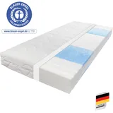 Beco Kaltschaummatratze »Blue Vision, Matratze in 90x200 und vielen weiteren Größen erhältlich!«, 18 cm hoch, Raumgewicht: 35 kg/m3, (1 St.), Blauer Engel-Auszeichnung, atmungsaktiv, ergonomische Körperanpassung weiß
