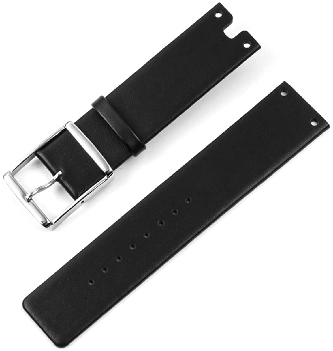 OVARIA Damenuhr-Bands Fit for CK K94231. Leder Weiche Dauerhafte Passform for Calvin Klein Strap Armbands 2 2mm Weiße Schwarze Braune Rote Männer Armband (Color : Black, Size : 22mm)