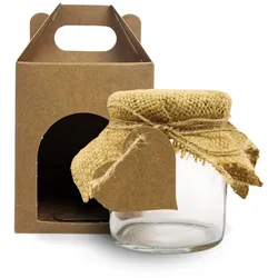 Espírito rebelde 20 Gläser 250ml mit Deckel, Kartons, Jutestoff, Schnur & Etiketten. Ideal für Geschenke oder Vorrat.