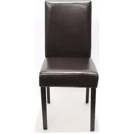 Mendler Garnitur Sitzgruppe Bank mit Aufbewahrung Kriens XXL+4 Stühle Littau, Leder ~ braun