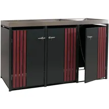 Proregal Mülltonnenverkleidung 125 x 196 x 84 cm schwarz