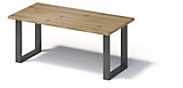 Bisley Fortis Table Regular, 1800 x 900 mm, gerade Kante, geölte Oberfläche, O-Gestell, Oberfläche: P natürlich / Gestellfarbe: 303 blankstahl