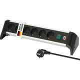 Brennenstuhl Steckdosenleiste 6-fach 3 m Silber-Schwarz 1 St.