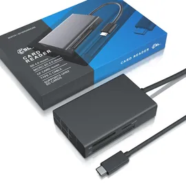 CSL USB-Adapter, Kartenlesegerät inkl. USB Kabel 3 in 1 Kartenleser mit USB 3.2