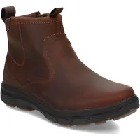 Skechers Herren Resment-Korver Chelsea Boot Seitlicher Reißverschluss Wanderstiefel, Dunkelbraun, 43 EU X-Weit - 43 EU X-Weit