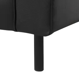 Beliani Sessel SAVALEN Leder 75 x 75 x 75 cm Schwarz mit Kissen