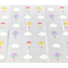 Teamson Kids Fantasy Fields Heißluftballons Kinder Sanft Baby Spielmatte 1.97m x 1.54m PS-PM002