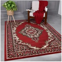 Vimoda Teppich Orientalisch Muster kurzflor Klassisch Wohnzimmer, Esszimer, Flur-