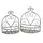 Ambiente Haus Wandregal 2er Set rund 37 x 18 x 45 cm Grau