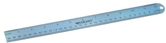 Preisvergleich Produktbild Metall-Lineal 30 cm blau, Westcott, 3 cm