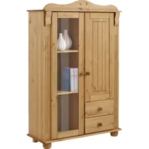 OTTO home Highboard OTTO HOME "Adele", beige (gelaugt, geölt), B:89,5cm H:135cm, Sideboards, Highboard, Stauraumschrank, 2-türig, Höhe 135 cm, aus massiver Kiefer, FSC
