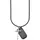 Bruno Banani Kette mit Anhänger BRUNO BANANI "Schmuck Geschenk Halskette Kreuz Vater Unser Venezianerkette", schwarz (edelstahlfarben, schwarz), Halsketten, Herren, Edelstahl, L: 55, Dog-Tag-Kette