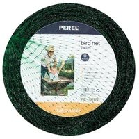 Perel Vogelschutznetz, Polyester, Maschenweite 2 cm2, 2 x 5 m, Grün