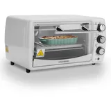 Mini Backofen 13 Liter 1200 Watt Pizzaofen 65°-230°C Timer aufklappbares Krümelblech Minibackofen Kleiner Oven