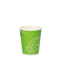 Kaffeebecher Bio! abbaubar grün PLA 180cc - 2000 Stück