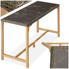 Tectake Gartentisch 161 x 64,5 x 99,5 cm Beige/Grau