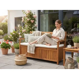 prestige home living outdoor Sitzbank 119,5 x 63 x 84 cm Braun