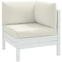 VidaXL Palettenkissen 3-tlg. Melange Creme Stoff