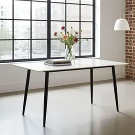 moebel-direkt-online möbel direkt online 4-Fuß-Esstisch mit großer Steinplatte 140x80 cm