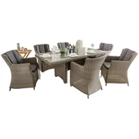 Destiny Luna Set 7-tlg. Tisch 200 x 100 cm vintage grau