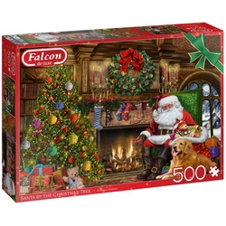 Jumbo Spiele Puzzle Federica Galanti Weihnachtsmann am Weihnachtsbaum, 500 Puzzleteile bunt