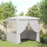 vidaXL Profi-Partyzelt 2 x 2 m inkl. 4 Seitenteile Weiß