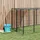 vidaXL Hundezwinger Schwarz 4,84 m2 Stahl