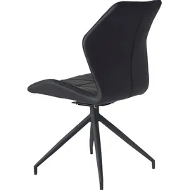 byLIVING Esszimmerstuhl IMKE, 2-er Set, Kunstleder schwarz, Gestell schwarz