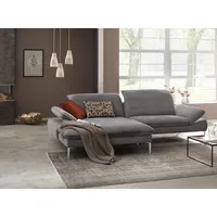 W.Schillig Ecksofa »enjoy&MORE«, mit Sitztiefenverstellung, Füße silber matt, Breite 294 cm grau